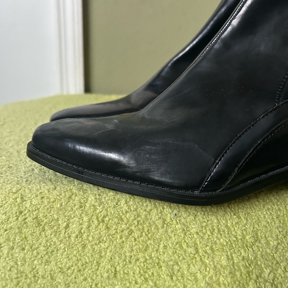 NWT Zara Sleek Black Ankle Booties Sz 9 - Picture 9 of 14